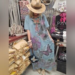 Butterfly Dream Patchwork Boho Dress